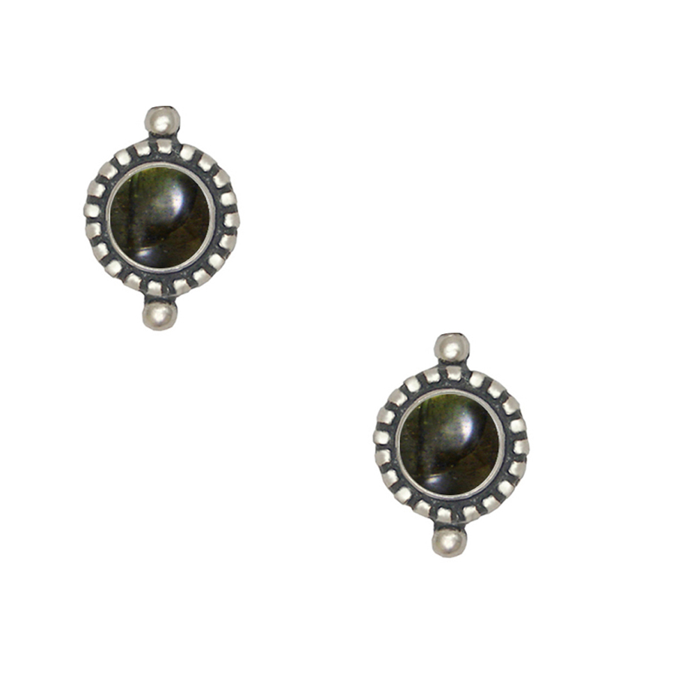 Sterling Silver Spectrolite Post Stud Earrings